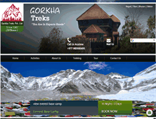 Tablet Screenshot of gorkhatrek.com